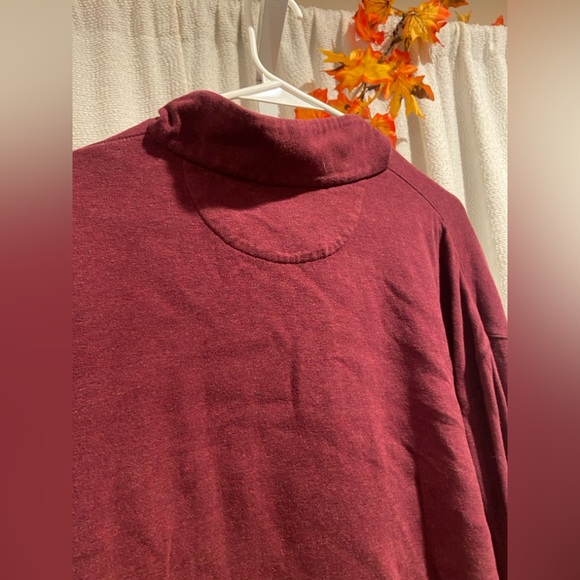 Polo by Ralph Lauren Men's Maroon& heather gray Zip-Up Sweater Sz.XLT - Picture 15 of 16
